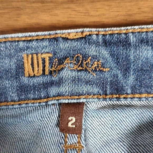 Kut from the Kloth High Rise Visible Button Fly Raw Hem Ankle Skinny Jeans 2 - Picture 10 of 14